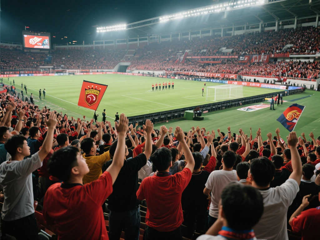 中超赛场现“千人同唱”壮观场面，球迷文化浓厚